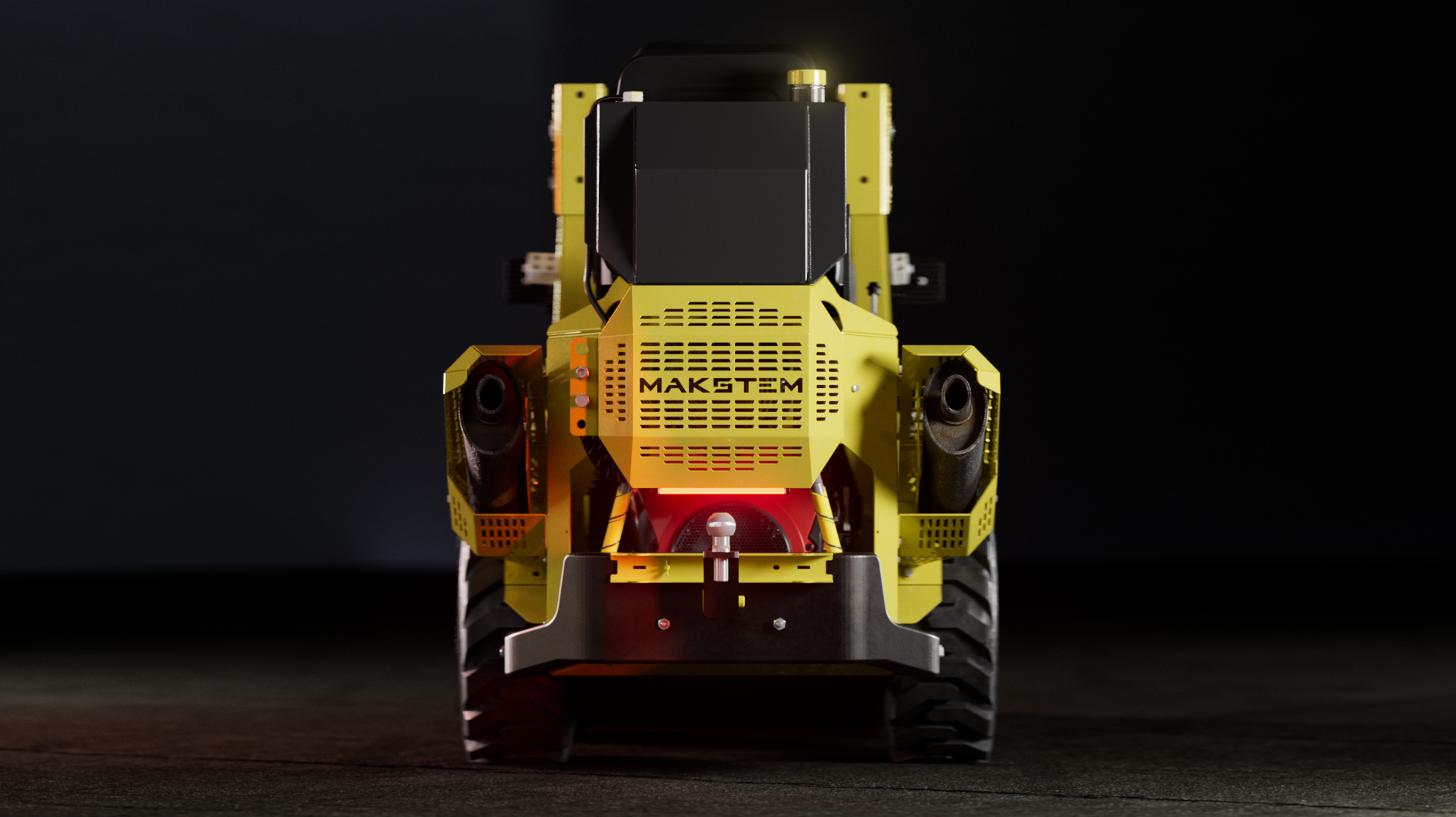 Diesel MAX 450 wheeled loader — studio rear view