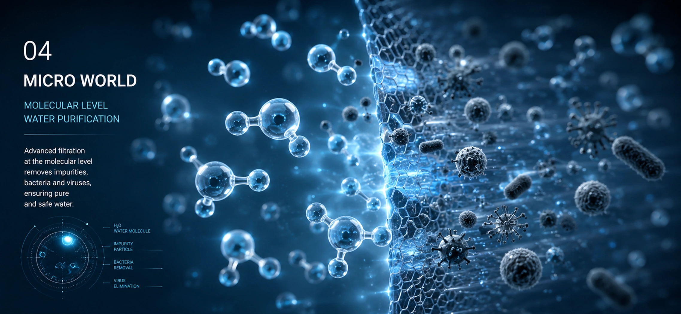 Water purification visualization from the SUECO project
