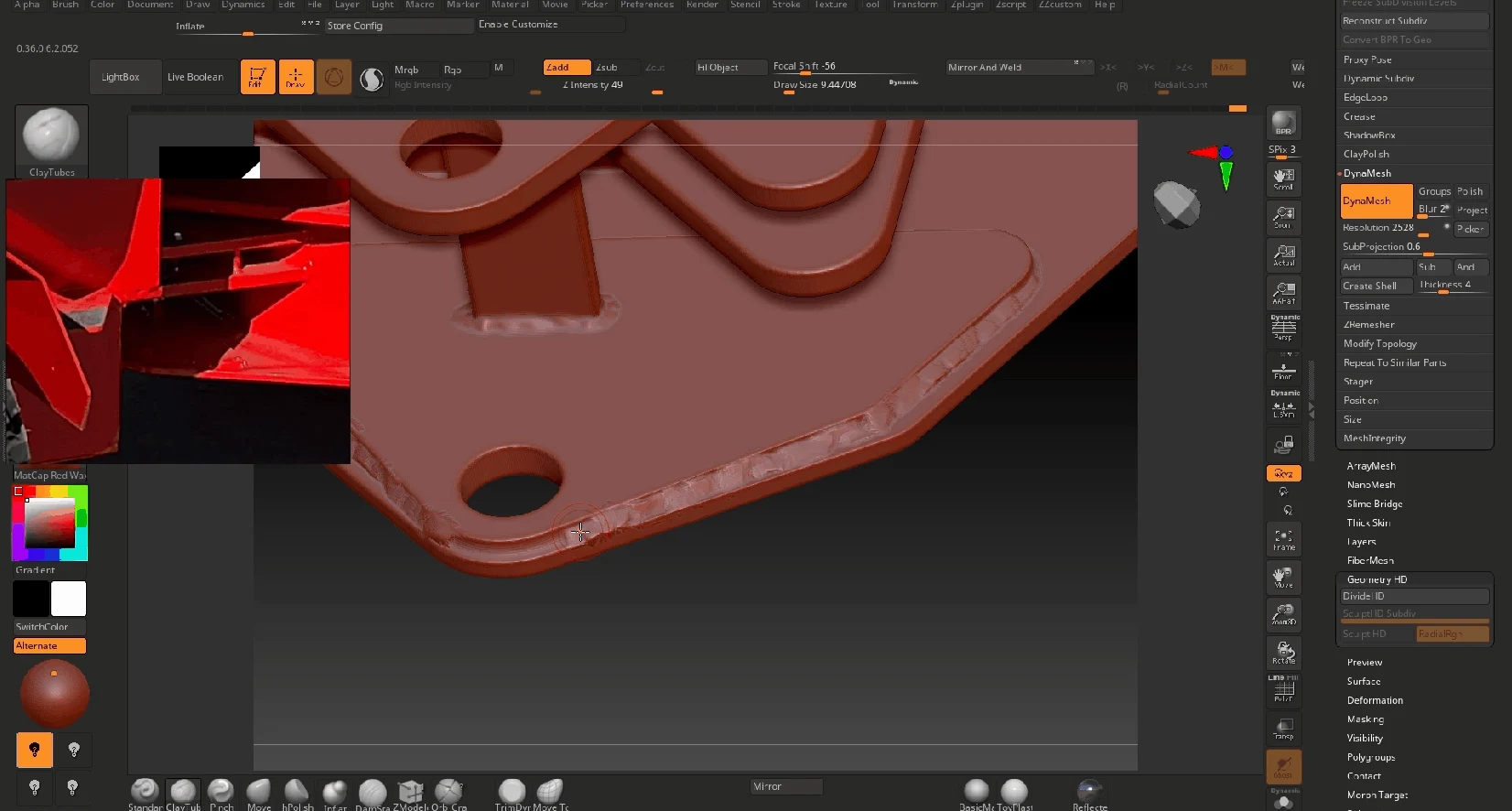 Animated modeling process for the PROFI loader body welds